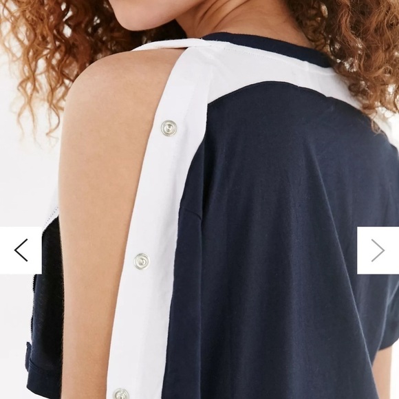 adidas Originals Cosmic Confession Snap Sleeve Three Stripe Tee / small - Picture 4 of 16